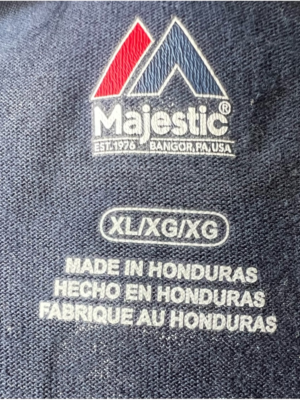 Majestic Navy Tee with White JUDGE 99 Back - Picture 3 of 5